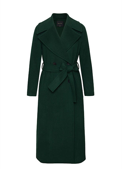 Women’s Large Lapel Double-Breasted Woolen Overcoat